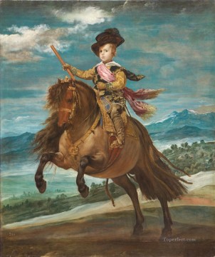 ディエゴ・ベラスケス Painting - 馬に乗ったバルタサール・カルロス王子の肖像画 ディエゴ・ベラスケス